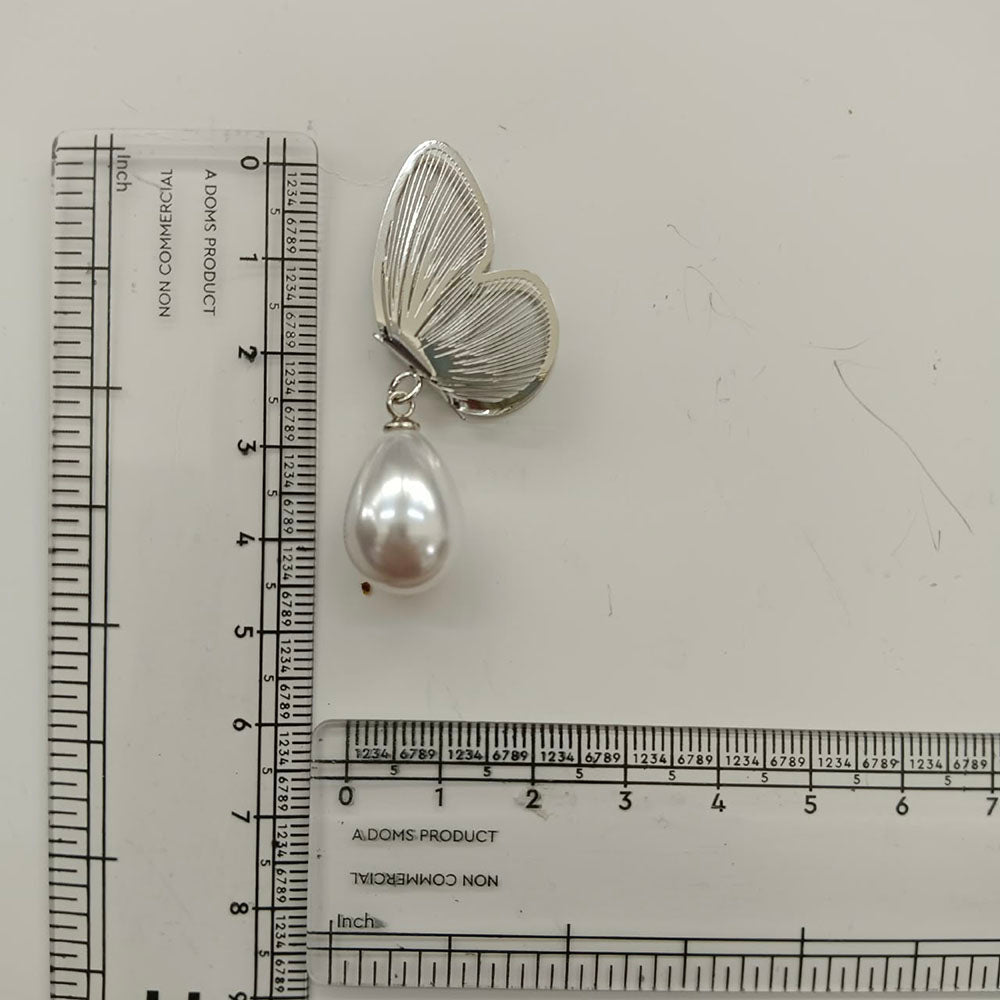 The99Jewel Beautiful Butterfly Shape Pearl Drop Earrings for Women Classic Ethnic & Party Wear