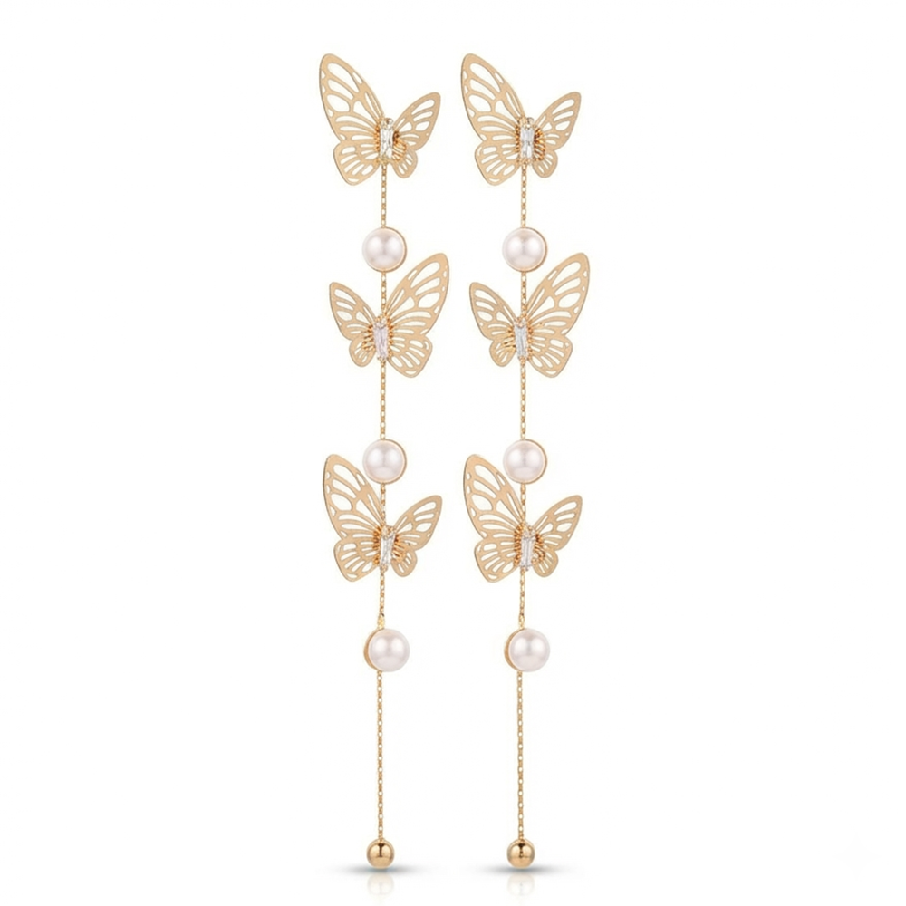 The99Jewel Trendy Long Tassel Earrings with Butterfly  Drop for Women