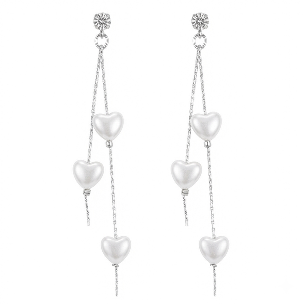 The99Jewel Trendy Long Tassel Earrings with Heart Drop for Women