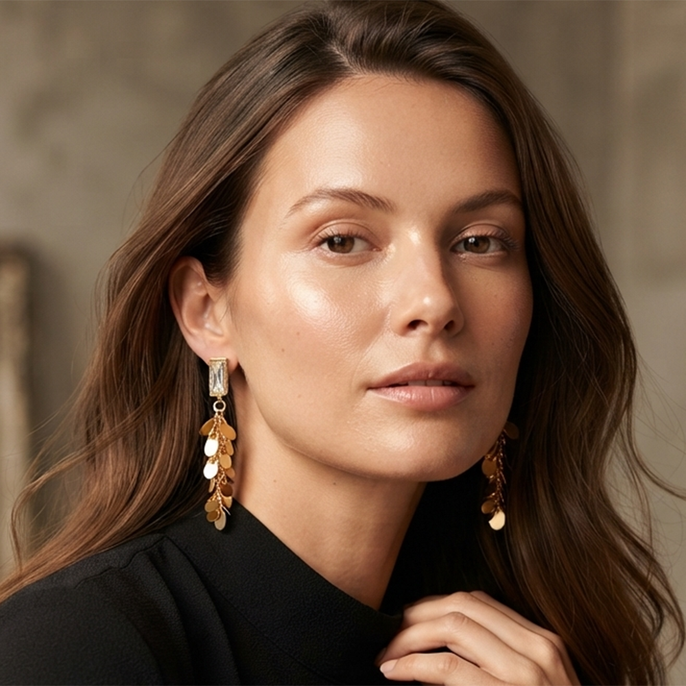 The99Jewel Trendy Long Tassel Earrings with Heart Drop for Women 