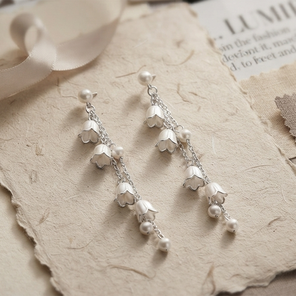 The99Jewel Trendy Long Tassel Earrings with Floral Drop  for Women Stylish Party & Festive Wear Jewellery