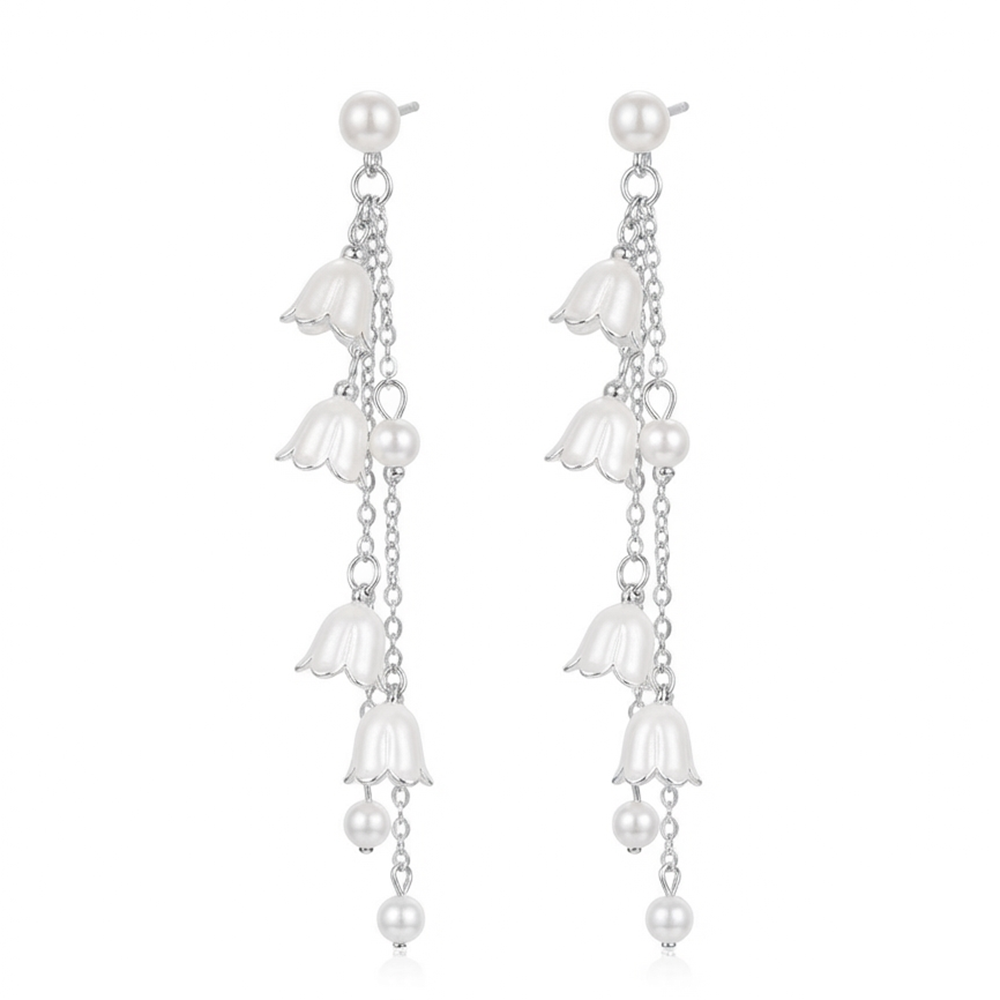 The99Jewel Trendy Long Tassel Earrings with Floral Drop  for Women Stylish Party & Festive Wear Jewellery
