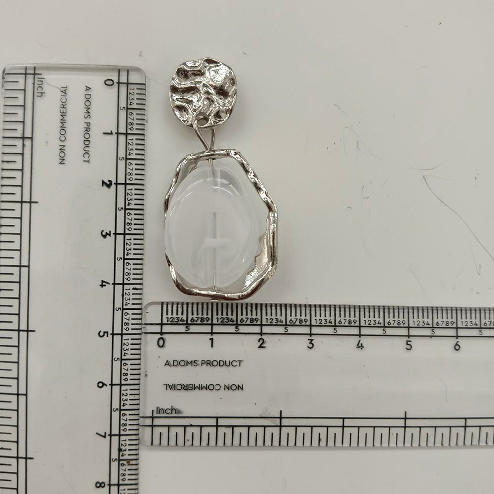 The99Jewel Trendy Ethnic White Marble Rasin Dangler Earrings for Women  Wedding & Festive Wear Jewellery