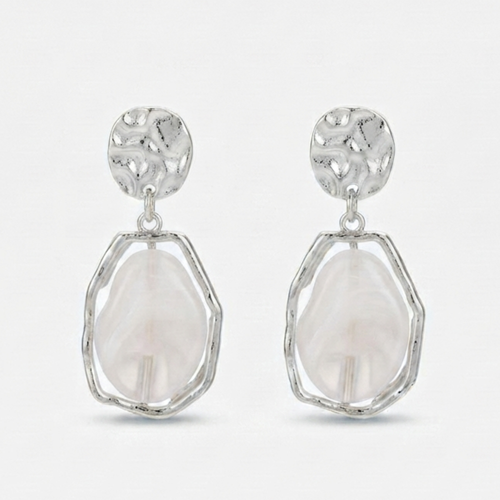The99Jewel Trendy Ethnic White Marble Rasin Dangler Earrings for Women  Wedding & Festive Wear Jewellery
