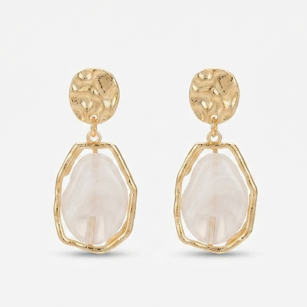 The99Jewel Trendy Ethnic White Marble Rasin Dangler Earrings for Women  Wedding & Festive Wear Jewellery