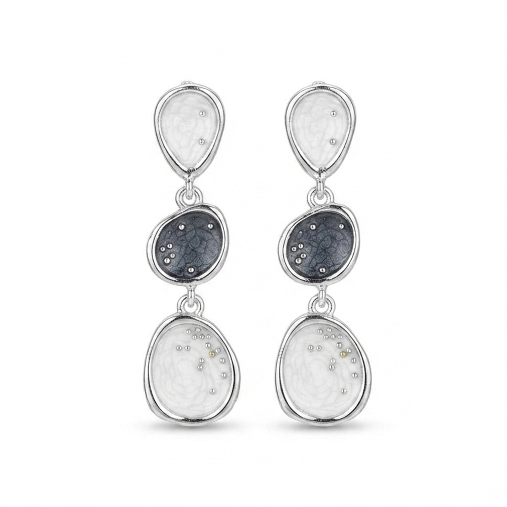 The99Jewel Beautiful Silver Plated Rasin Stone Long Dangler Earrings for Women Trendy Ethnic Jewellery