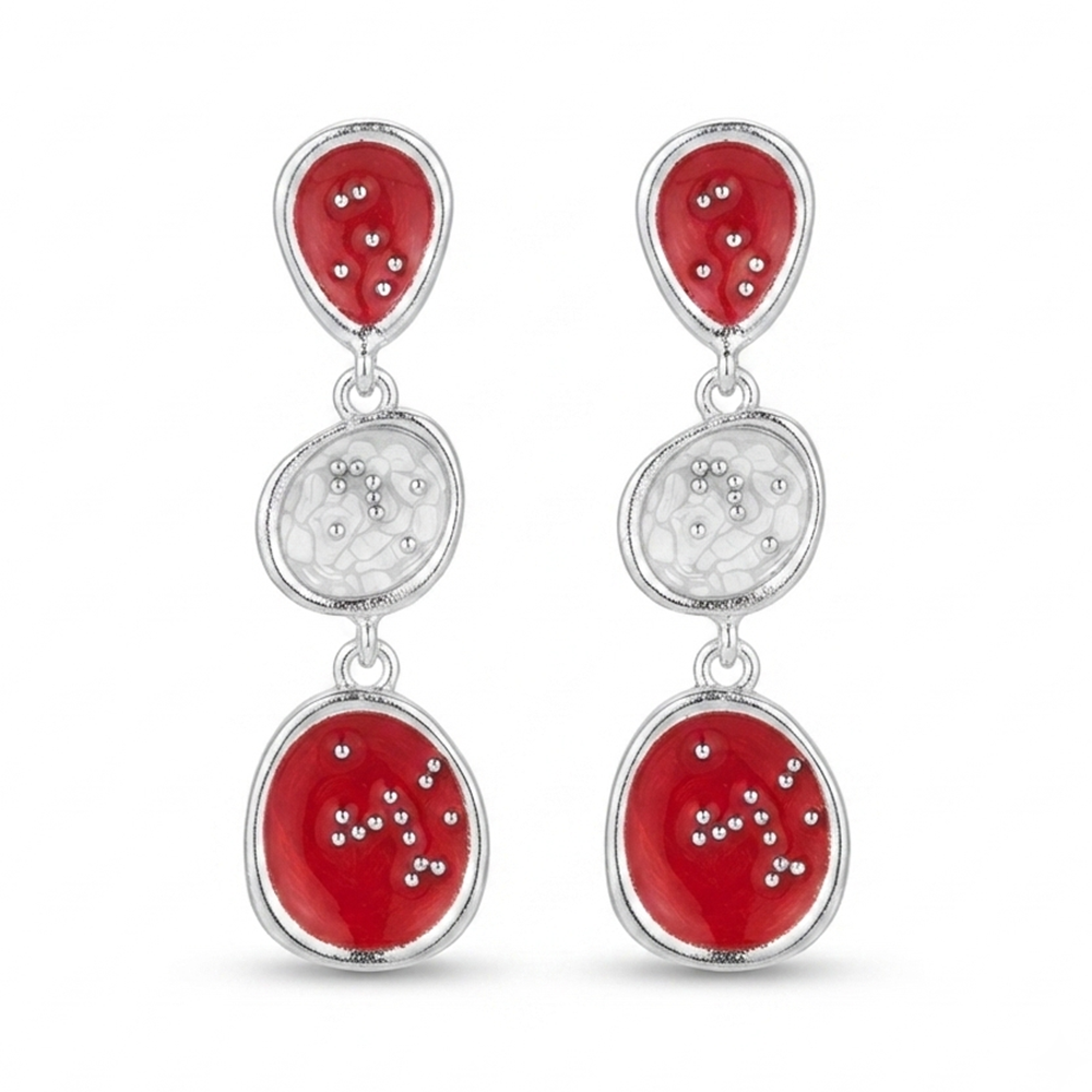 The99Jewel Beautiful Silver Plated Rasin Stone Long Dangler Earrings for Women Trendy Ethnic Jewellery
