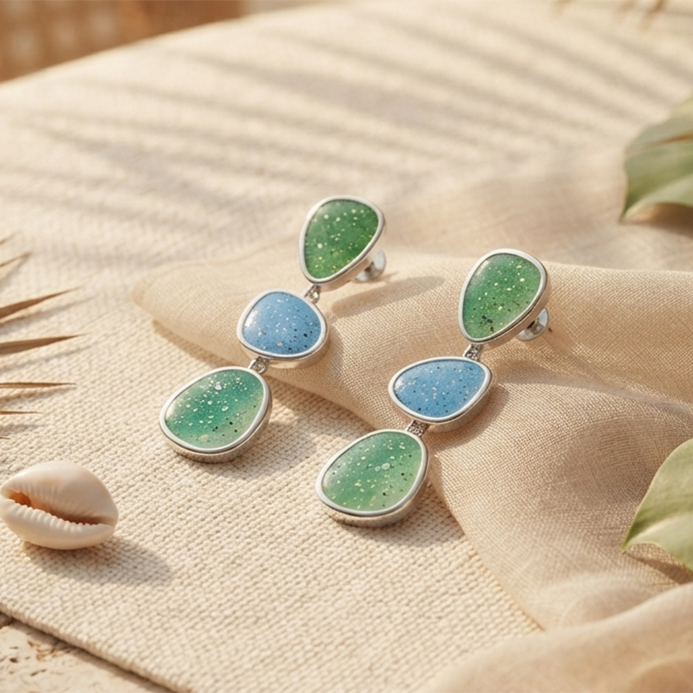 The99Jewel Beautiful Silver Plated Rasin Stone Long Dangler Earrings for Women Trendy Ethnic Jewellery