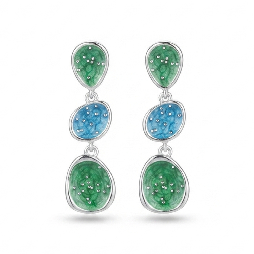 The99Jewel Beautiful Silver Plated Rasin Stone Long Dangler Earrings for Women Trendy Ethnic Jewellery