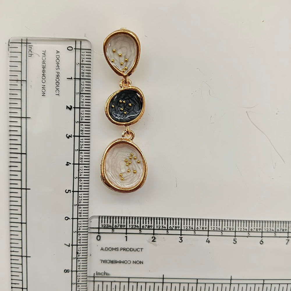 The99Jewel Beautiful Gold Plated Rasin Stone Long Dangler Earrings for Women Trendy Ethnic Jewellery