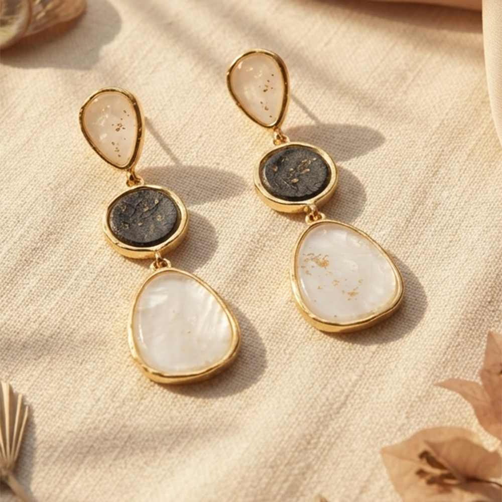 The99Jewel Beautiful Gold Plated Rasin Stone Long Dangler Earrings for Women Trendy Ethnic Jewellery