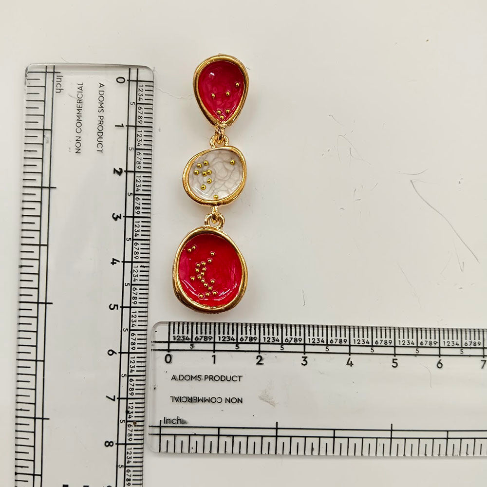 The99Jewel Beautiful Gold Plated Rasin Stone Long Dangler Earrings for Women Trendy Ethnic Jewellery