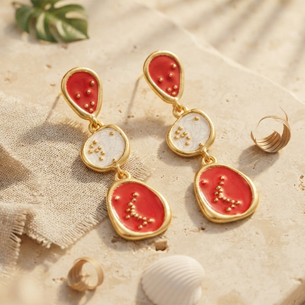 The99Jewel Beautiful Gold Plated Rasin Stone Long Dangler Earrings for Women Trendy Ethnic Jewellery