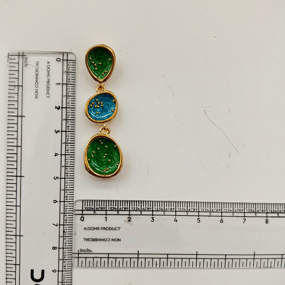 The99Jewel Beautiful Gold Plated Rasin Stone Long Dangler Earrings for Women Trendy Ethnic Jewellery