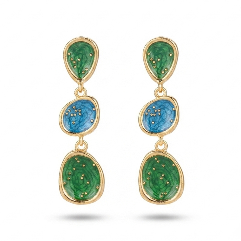 The99Jewel Beautiful Gold Plated Rasin Stone Long Dangler Earrings for Women Trendy Ethnic Jewellery