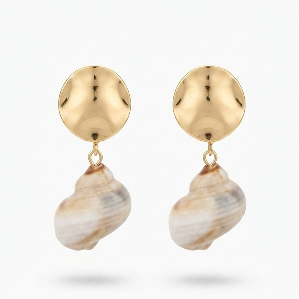 The99Jewel Gorgeous Shell Drop Dangler Earrings for Women Stylish Beach & Festive Fashion Jewellery