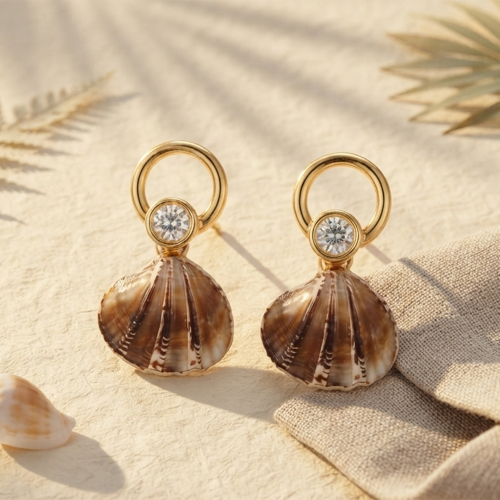 The99Jewel Gorgeous Shell Drop Dangler Earrings for Women Stylish Beach & Festive Fashion Jewellery