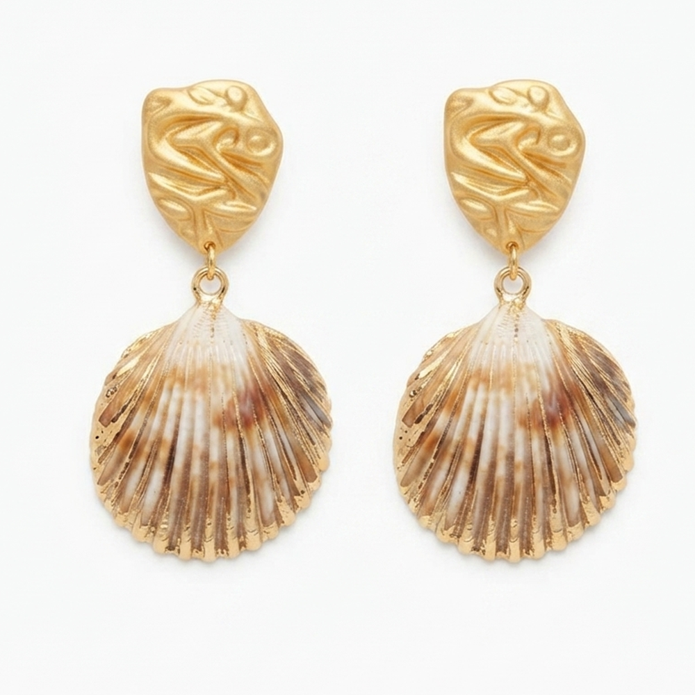 The99Jewel Gorgeous Shell Drop Dangler Earrings for Women Stylish Beach & Festive Fashion Jewellery