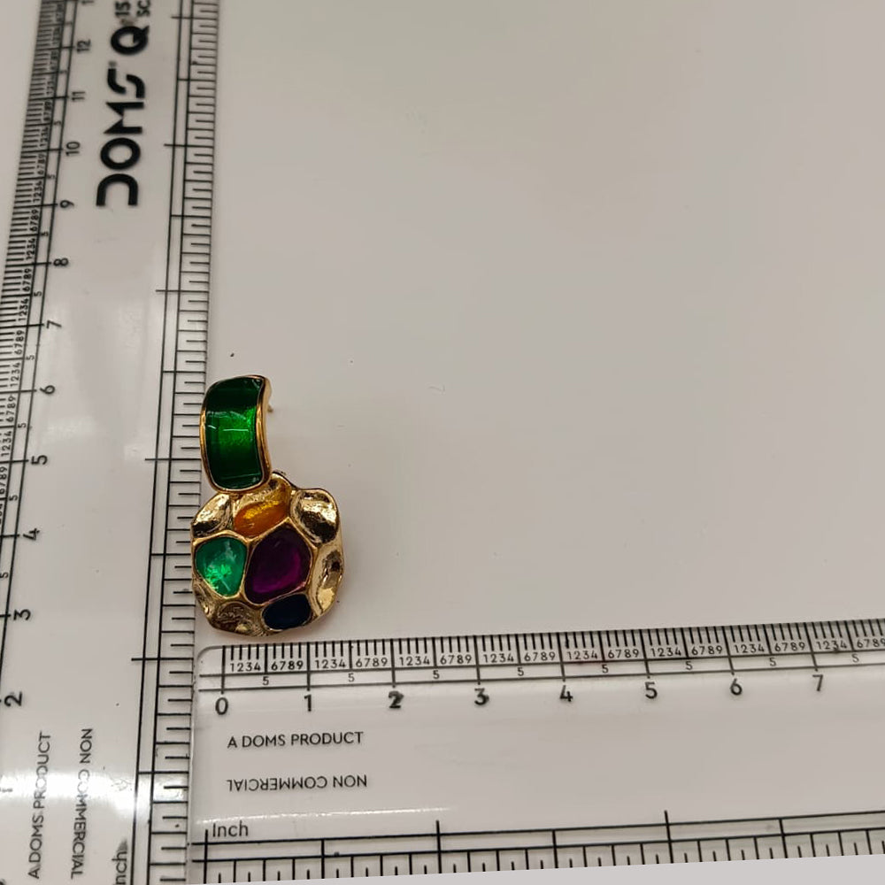 The99Jewel Trendy Gold Plated Rasin Stone Dangler Earrings for Women | Stylish Fashion Jewellery