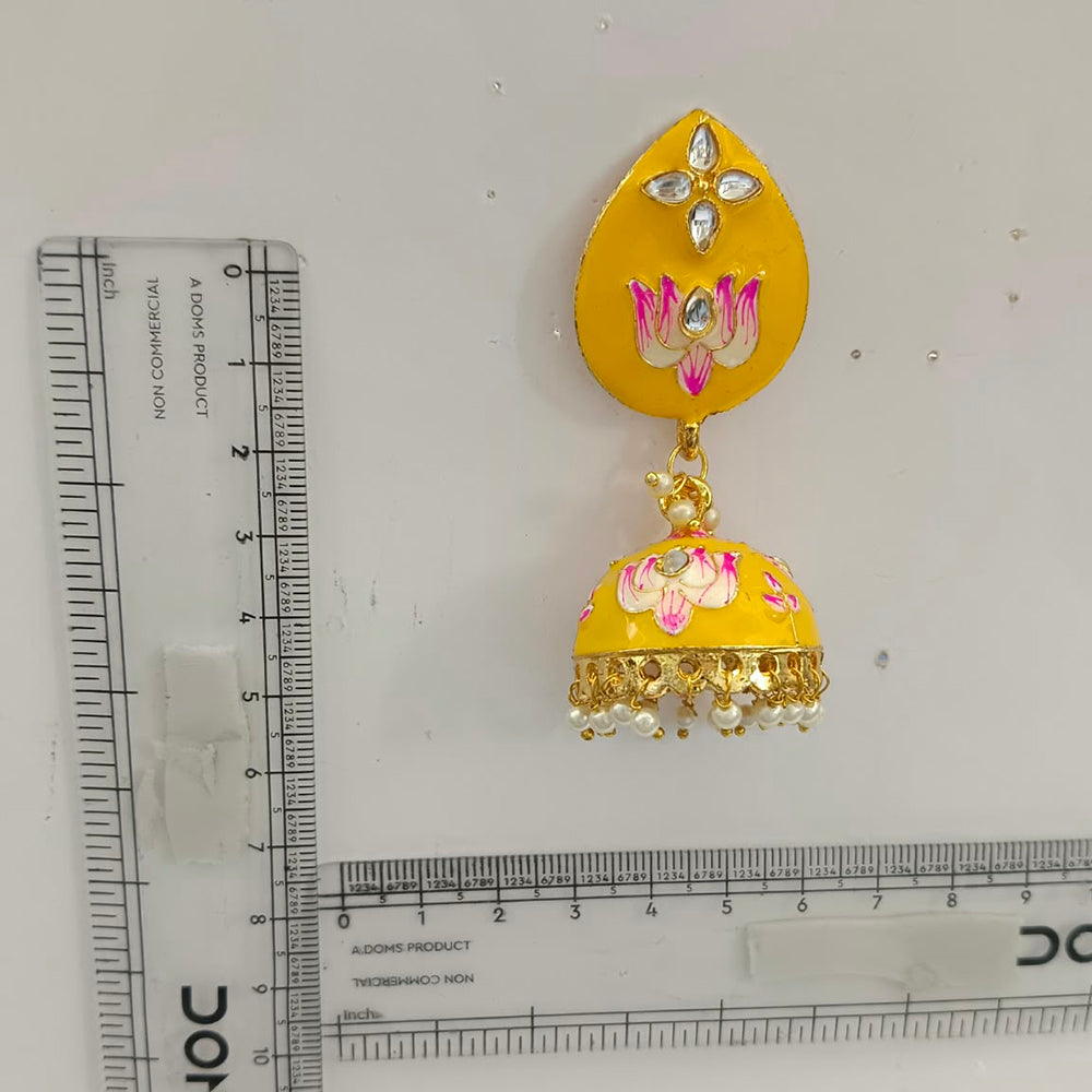The99Jewel Designer Festive Meenakari Jhumka Earrings