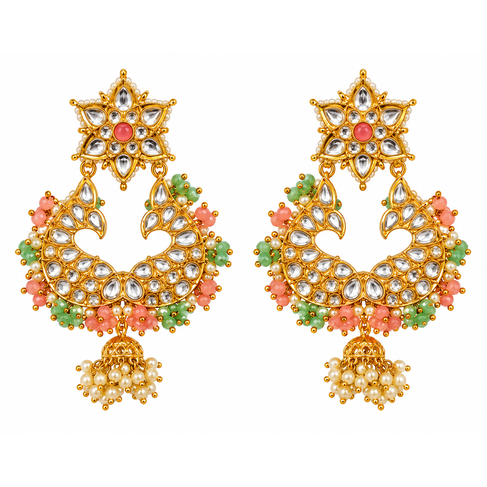 The99Jewel Designer Festive KundanDangler Earrings