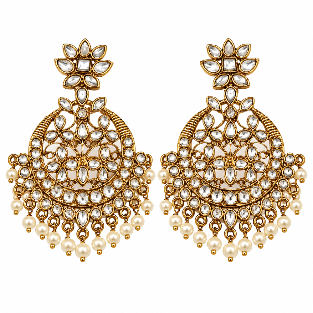 The99Jewel Designer Festive KundanDangler Earrings