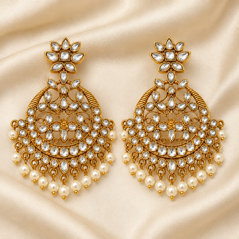 The99Jewel Designer Festive KundanDangler Earrings