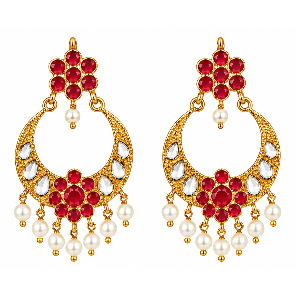 The99Jewel Designer Festive KundanDangler Earrings