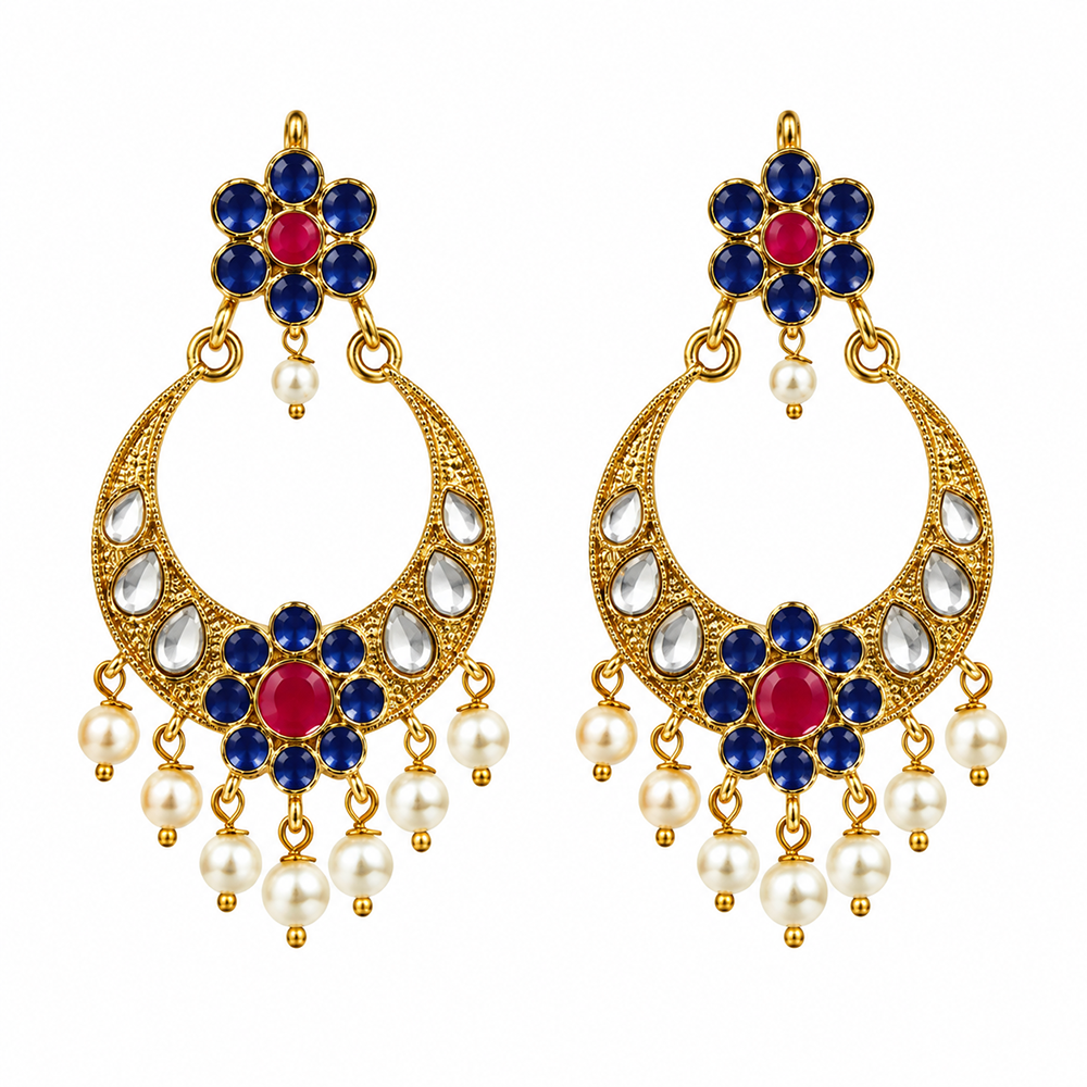 The99Jewel Designer Festive KundanDangler Earrings