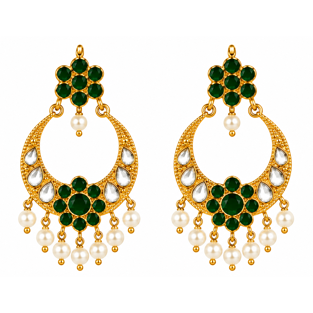 The99Jewel Designer Festive KundanDangler Earrings