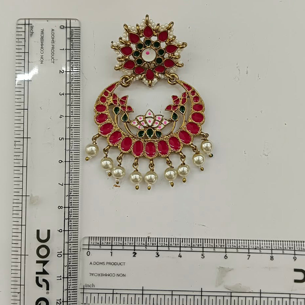 The99Jewel Designer Festive Pota Stone Dangler Earrings