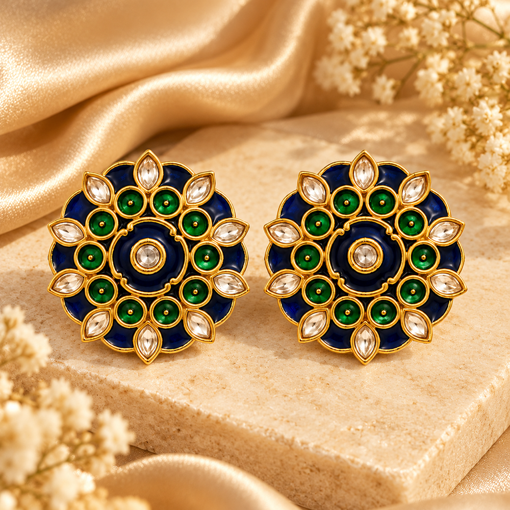 The99Jewel Designer Festive KundanStuds Earrings