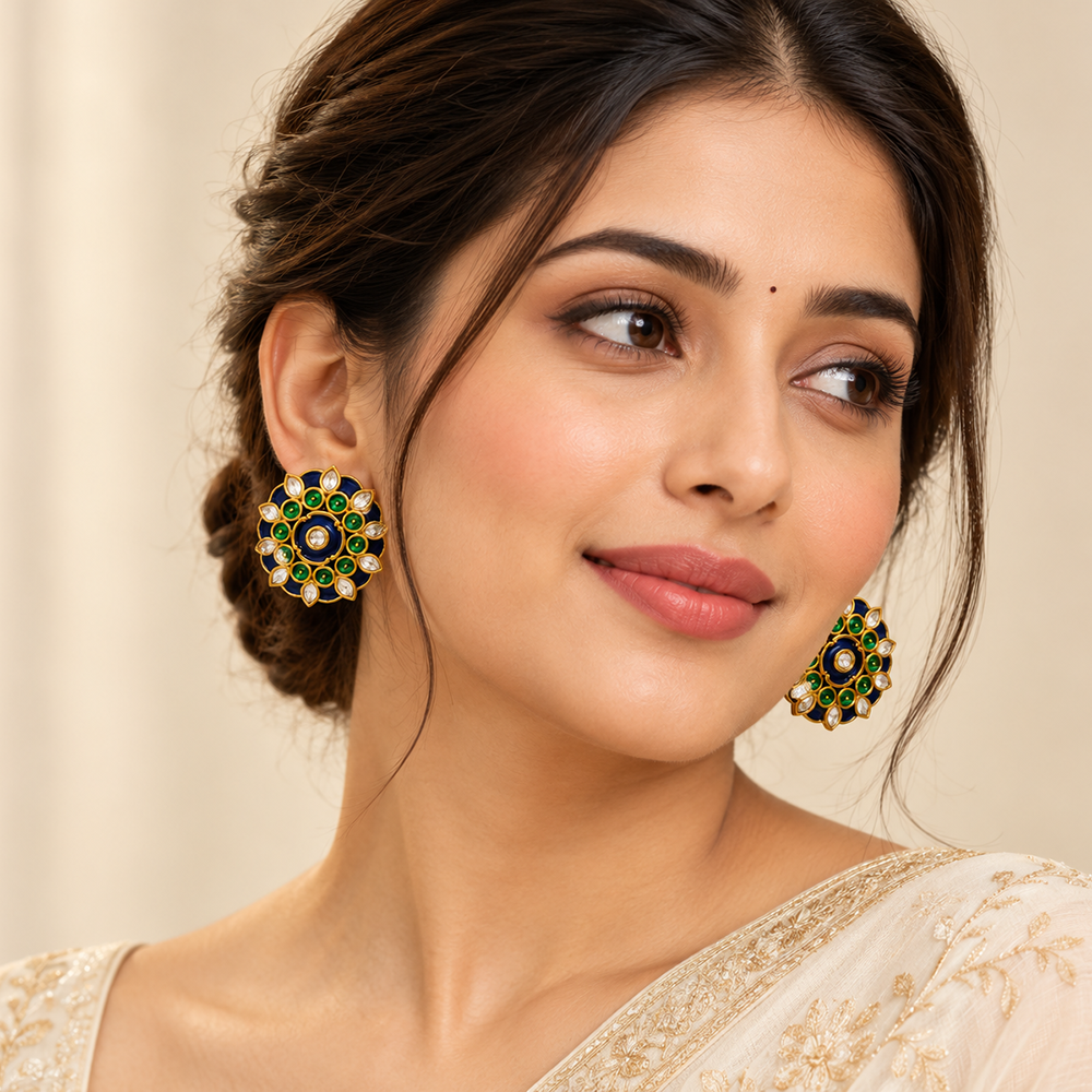 The99Jewel Designer Festive KundanStuds Earrings
