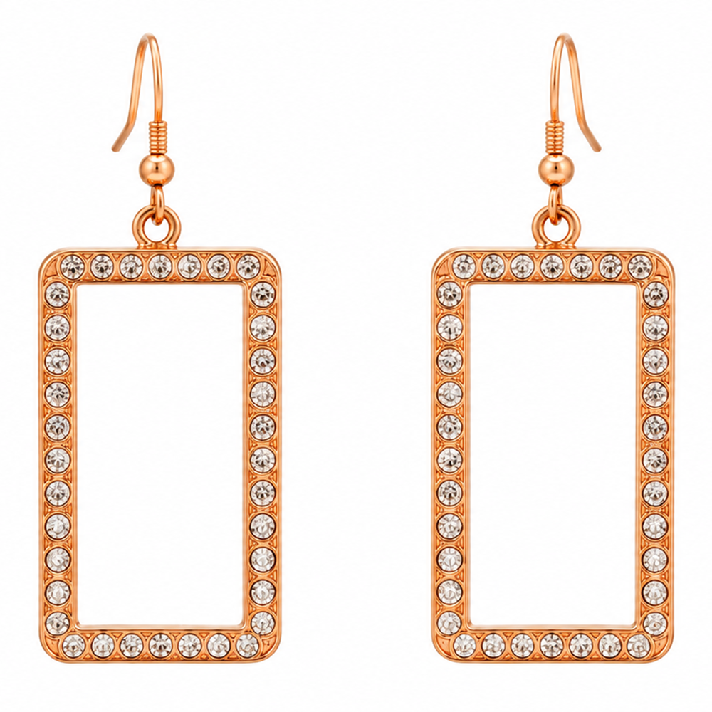 The99Jewel Signature Rose Gold Plated Statement Dangler Earrings for Women | Traditional Ethnic Jewellery