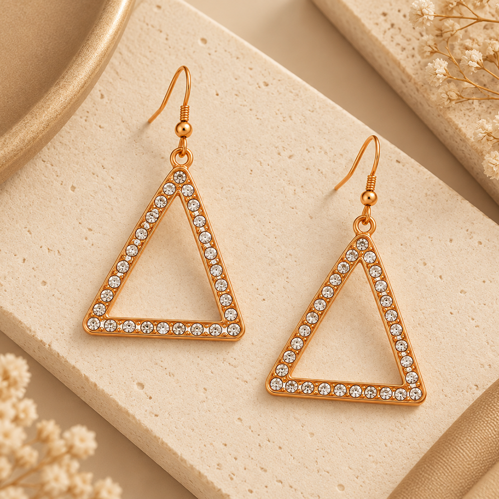 The99Jewel Signature Rose Gold Plated Statement Dangler Earrings for Women | Traditional Ethnic Jewellery
