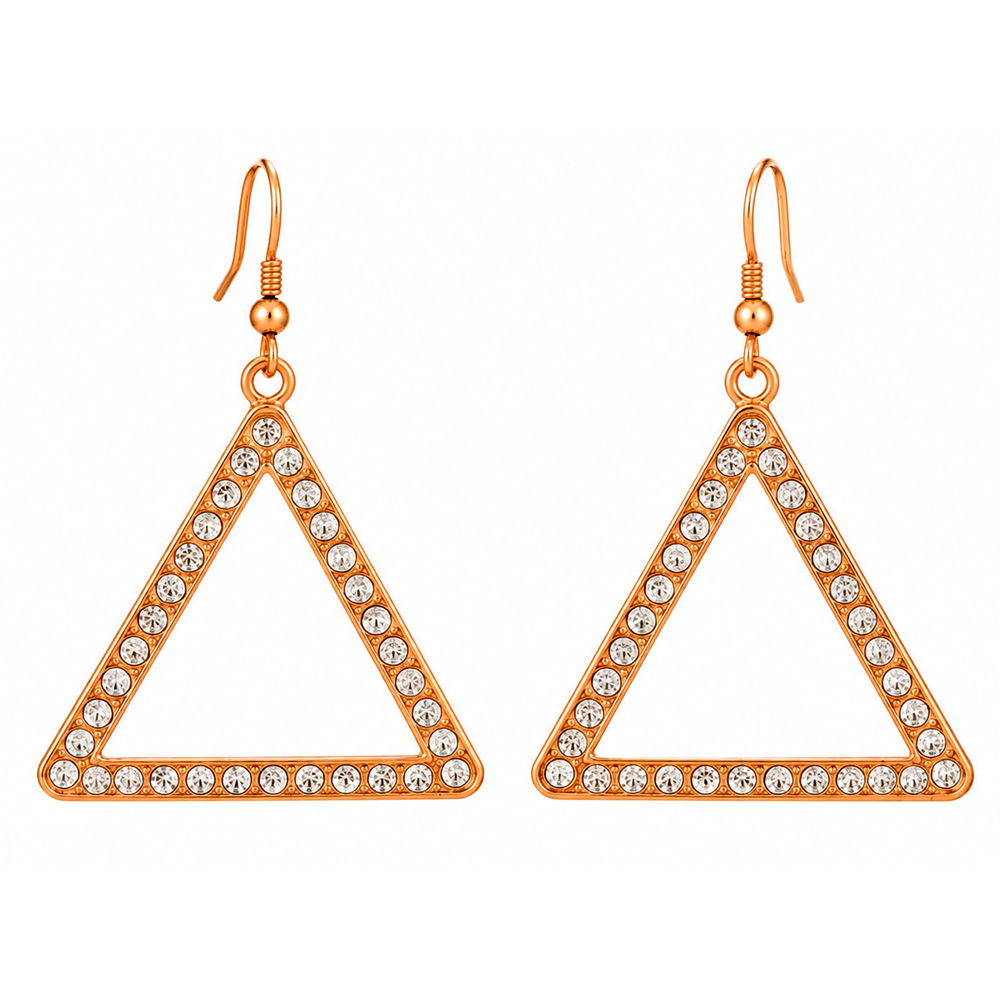 The99Jewel Signature Rose Gold Plated Statement Dangler Earrings for Women | Traditional Ethnic Jewellery