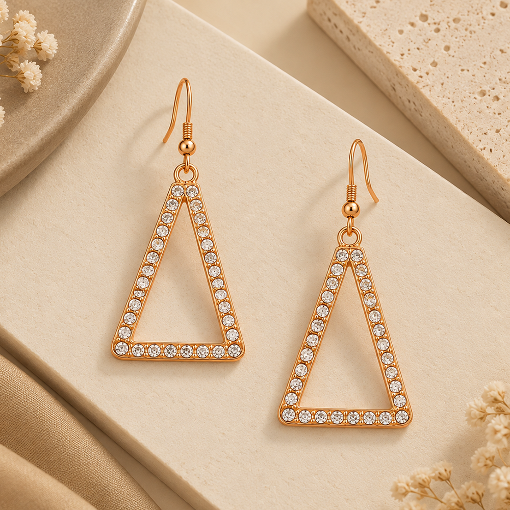 The99Jewel Signature Rose Gold Plated Statement Dangler Earrings for Women | Traditional Ethnic Jewellery