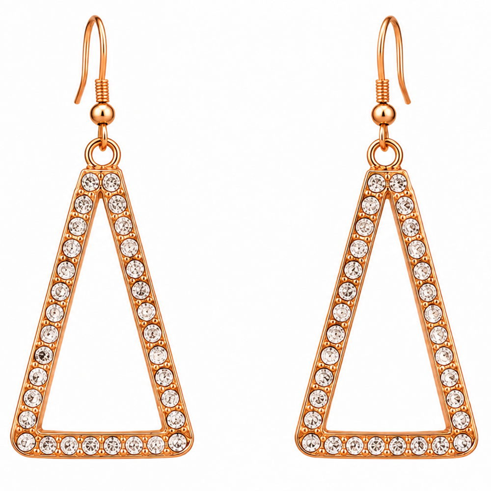 The99Jewel Signature Rose Gold Plated Statement Dangler Earrings for Women | Traditional Ethnic Jewellery