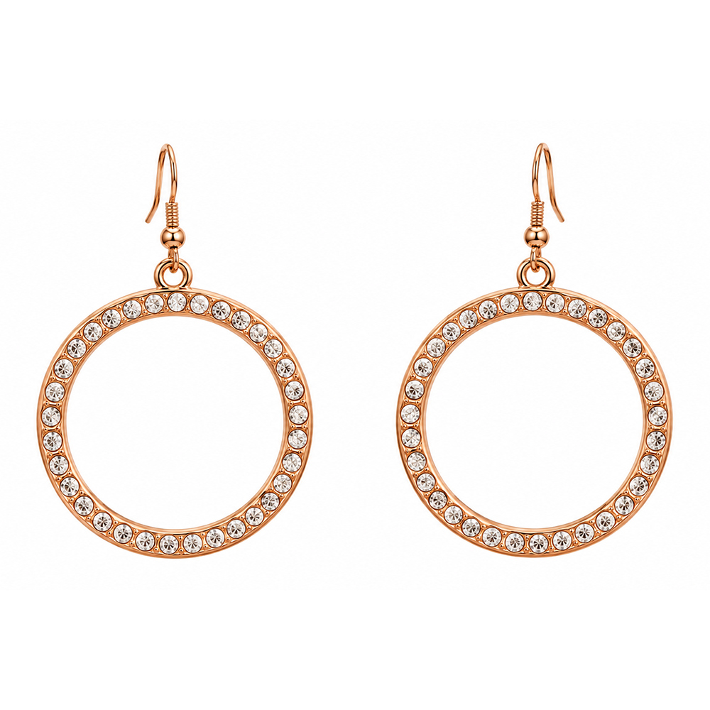 The99Jewel Signature Rose Gold Plated Statement Dangler Earrings for Women | Traditional Ethnic Jewellery