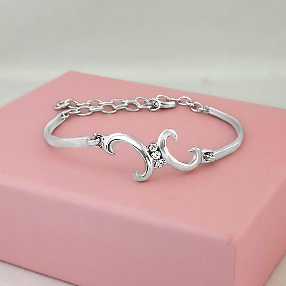 The99Jewel Silver Plated Austrian Stone Bracelet - 1400555A