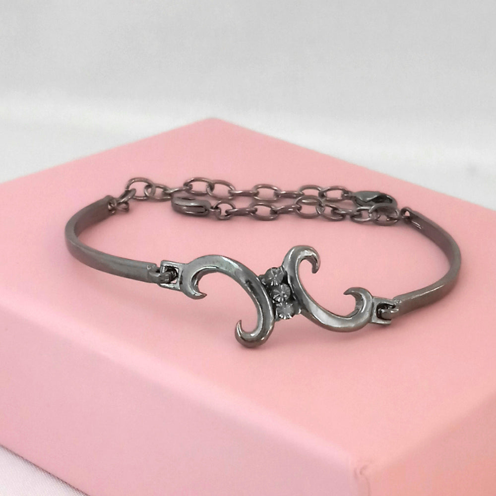 The99Jewel Black Plated Austrian Stone Bracelet - 1400555