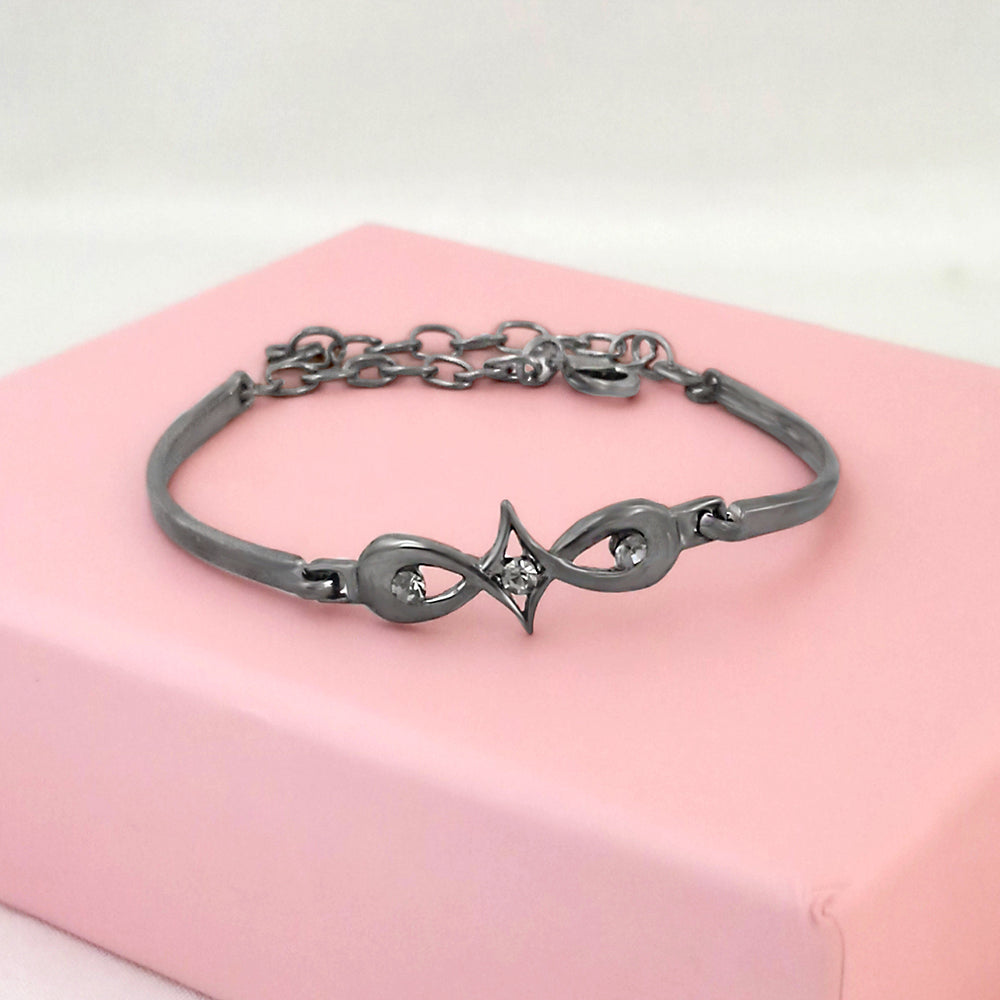 The99Jewel Black Plated Austrian Stone Bracelet - 1400558