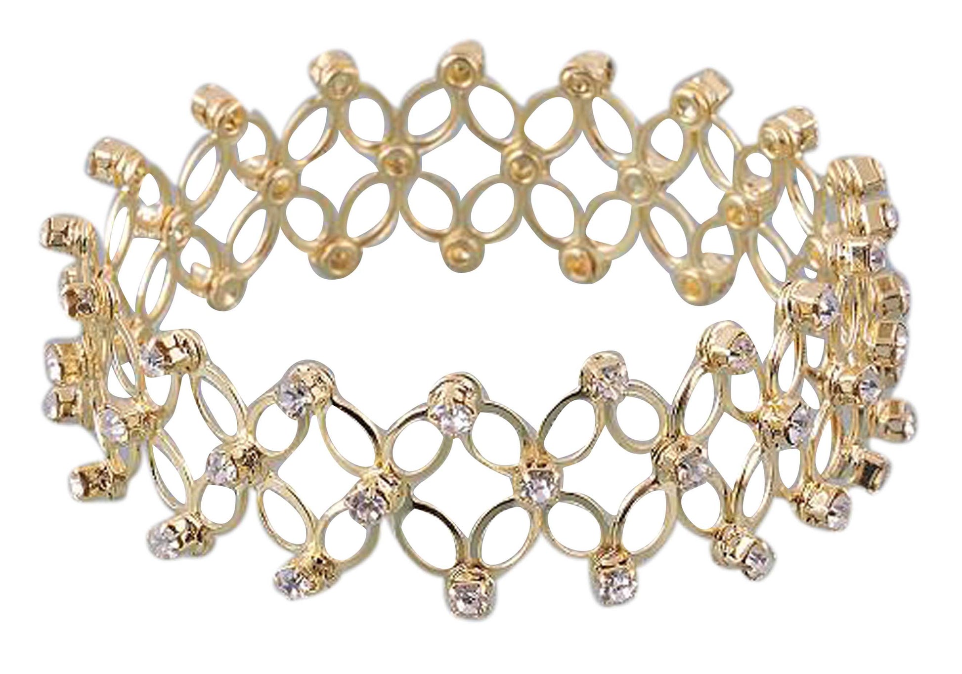 The99Jewel Gold Plated Trendy Adjustable / Stretchable Bracelet