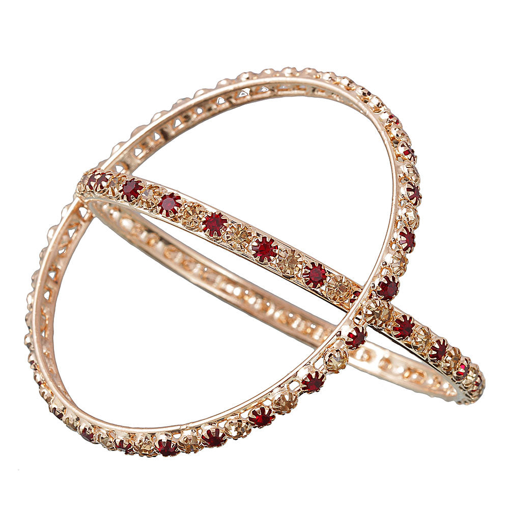 The99Jewel Gold Plated Austrian Stone Bangles Set ( 2 Piece In Set )