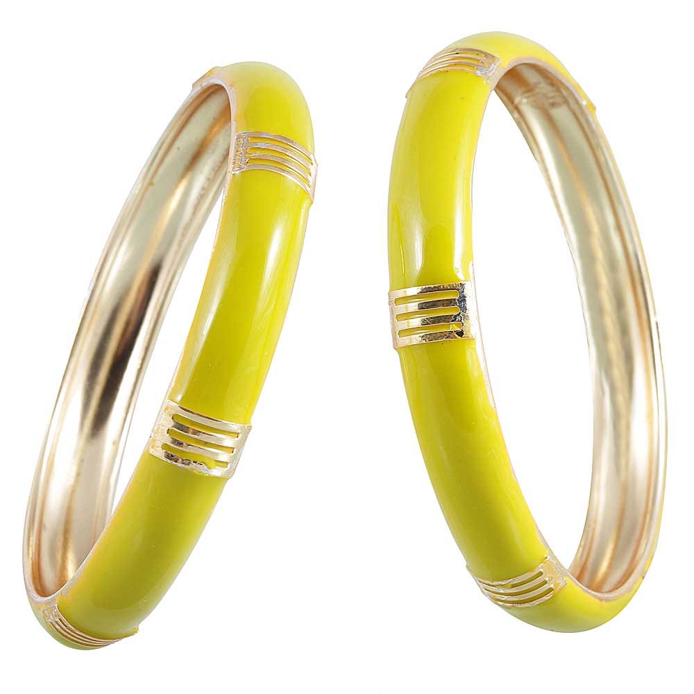 The99Jewel Gold Plated  Meenakari Bangles Set ( 2 Piece In Set )
