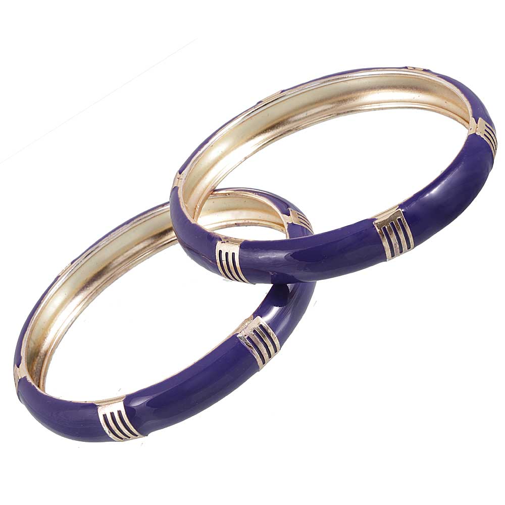 The99Jewel Gold Plated  Meenakari Bangles Set ( 2 Piece In Set )
