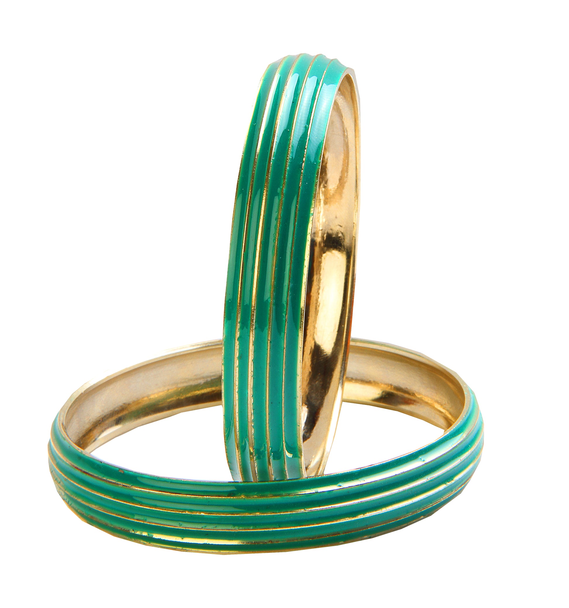 The99Jewel Gold Plated  Meenakari Bangles Set ( 2 Piece In Set )