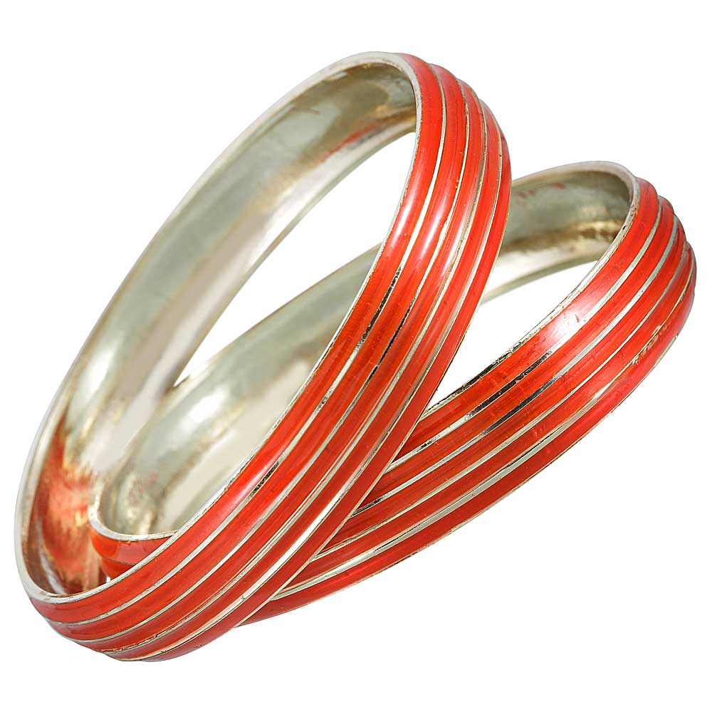 The99Jewel Gold Plated  Meenakari Bangles Set ( 2 Piece In Set )