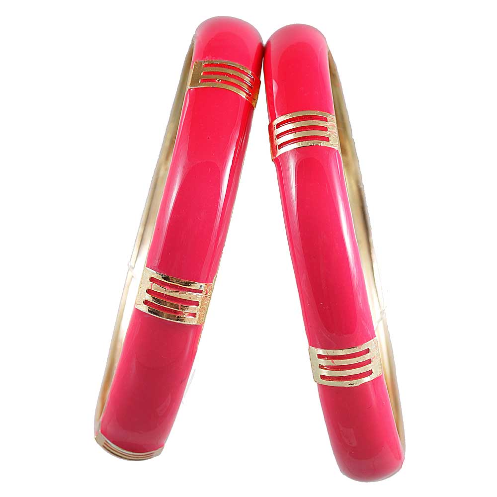 The99Jewel Gold Plated  Meenakari Bangles Set ( 2 Piece In Set )