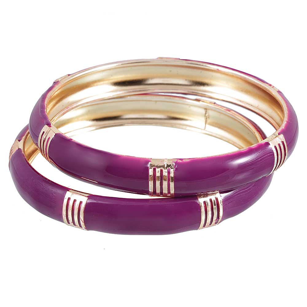 The99Jewel Gold Plated  Meenakari Bangles Set ( 2 Piece In Set )